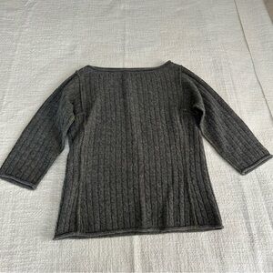 SOLD free people | vintage grey lambswool knit sweater | size s